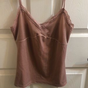 Pink velvet tank top